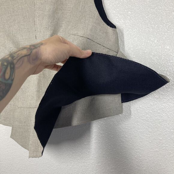 3.1 Phillip Lim Top Womens 4 Gray Peplum Sleeveless Modern Blouse Asymmetrical - Picture 4 of 16